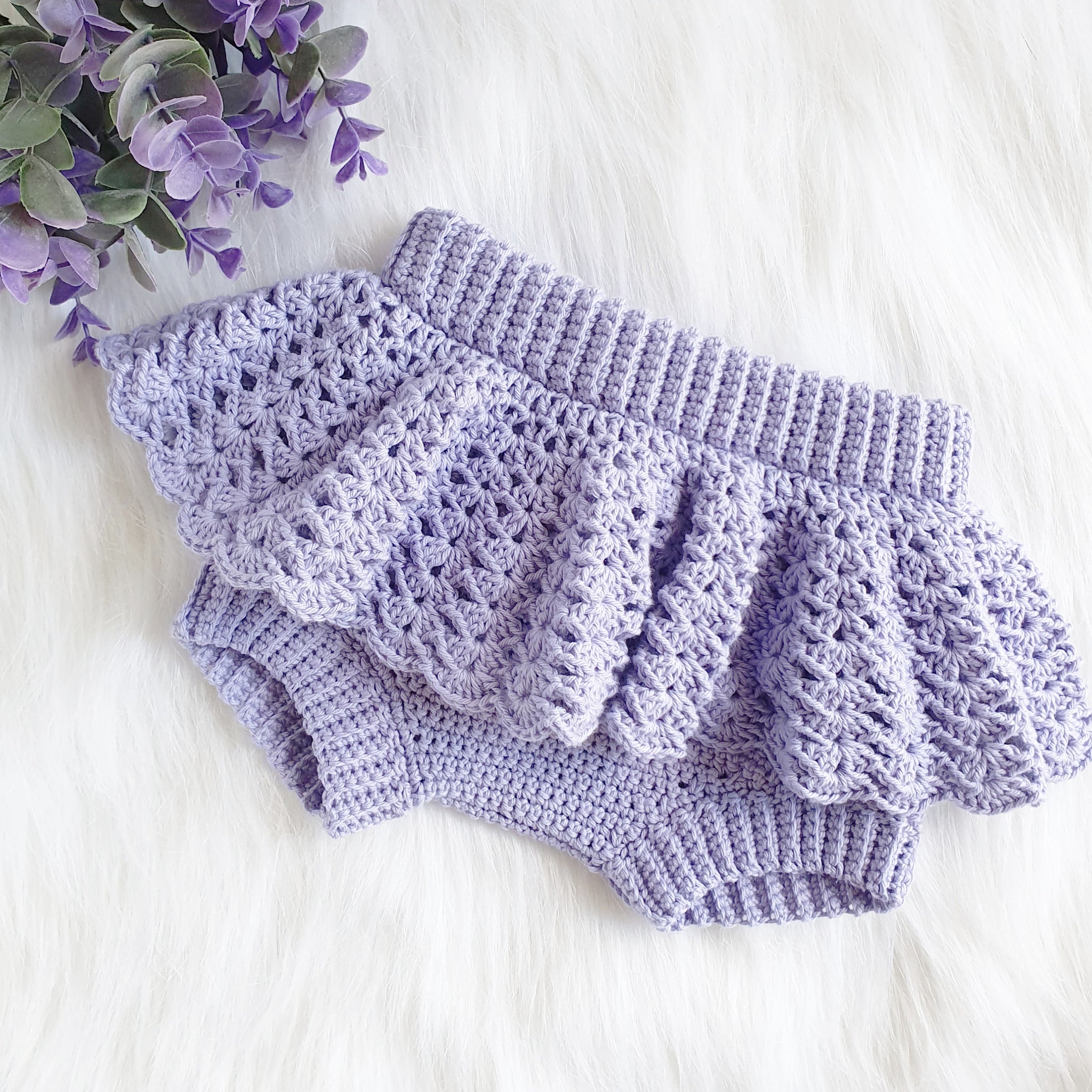 Shell Stitch Crochet Diaper Cover Pattern CROCHET PATTERN Isabella - Main Image