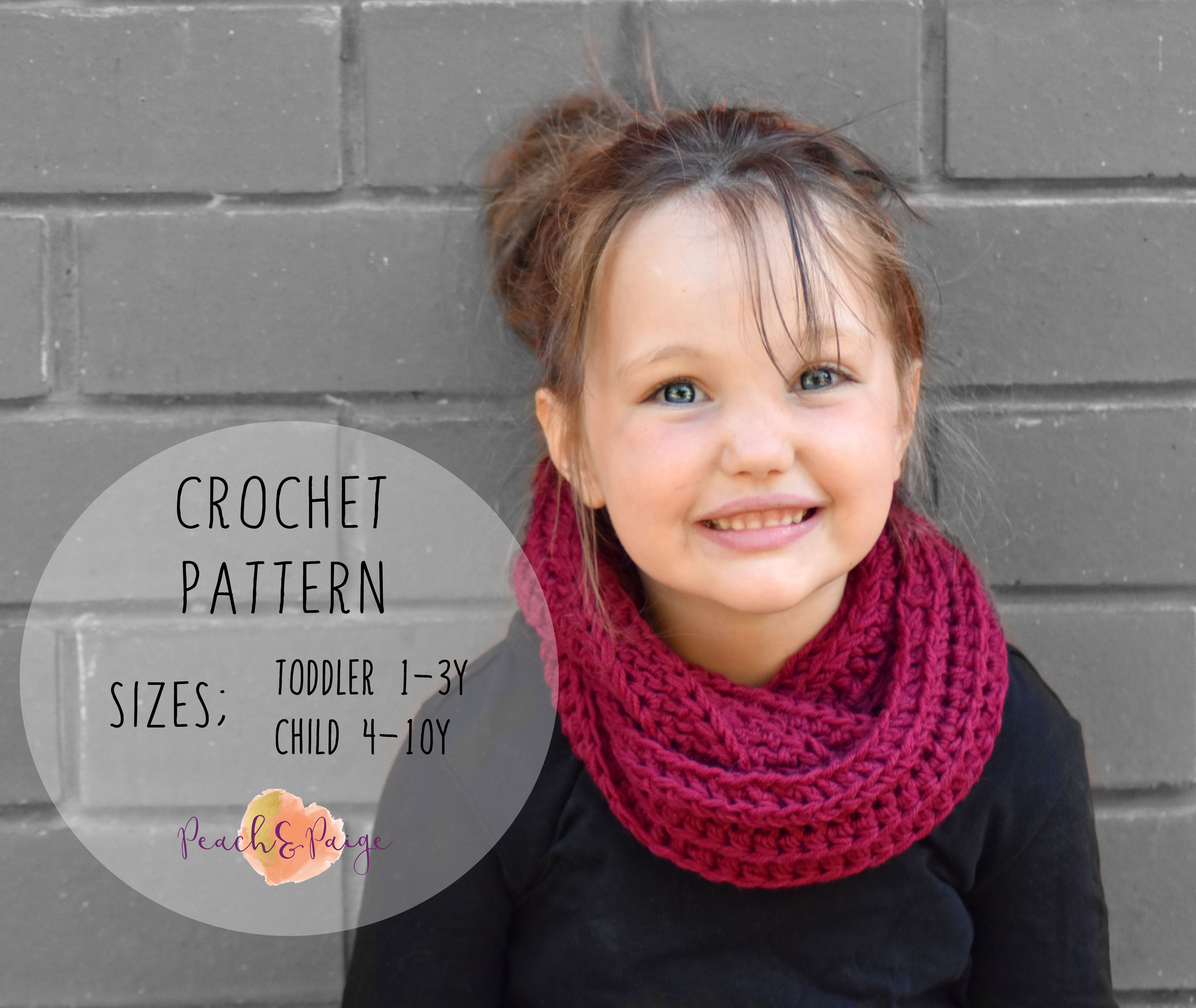 CROCHET PATTERN Avery Infinity Scarf – Peach&Paige